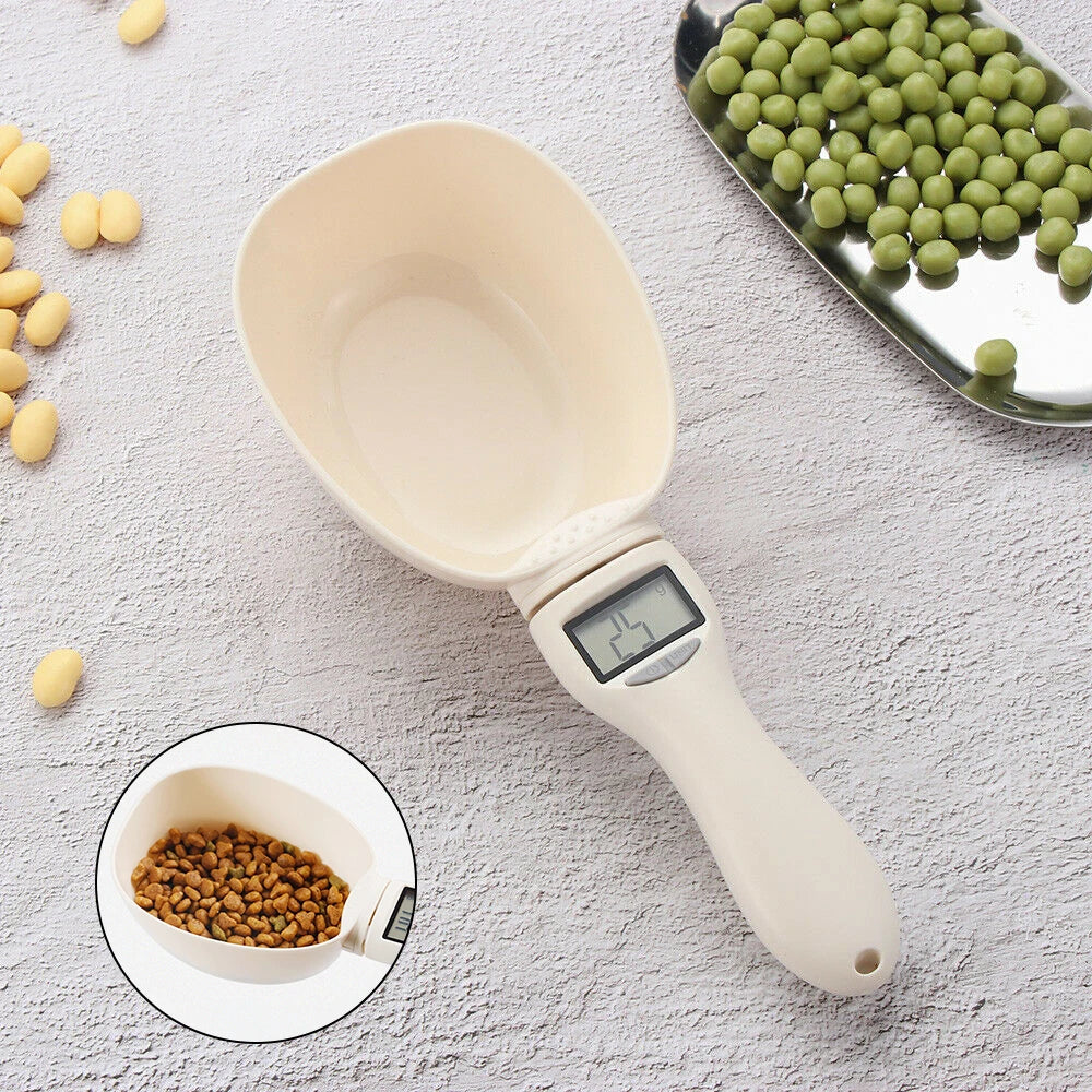 Digital Pet Food Measuring Scoop – Electronic Spoon Scale with LED Display for Dogs & Cats Portion Control