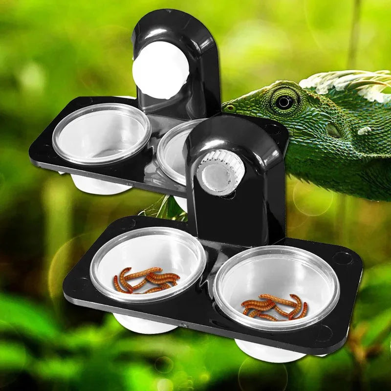 Reptile Feeding Bowl & Terrarium Accessory – Food and Water Dish for Geckos, Snakes, Spiders & Insects