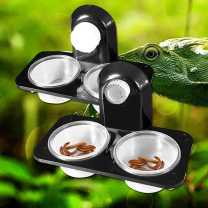 Reptile Feeding Bowl & Terrarium Accessory – Food and Water Dish for Geckos, Snakes, Spiders & Insects