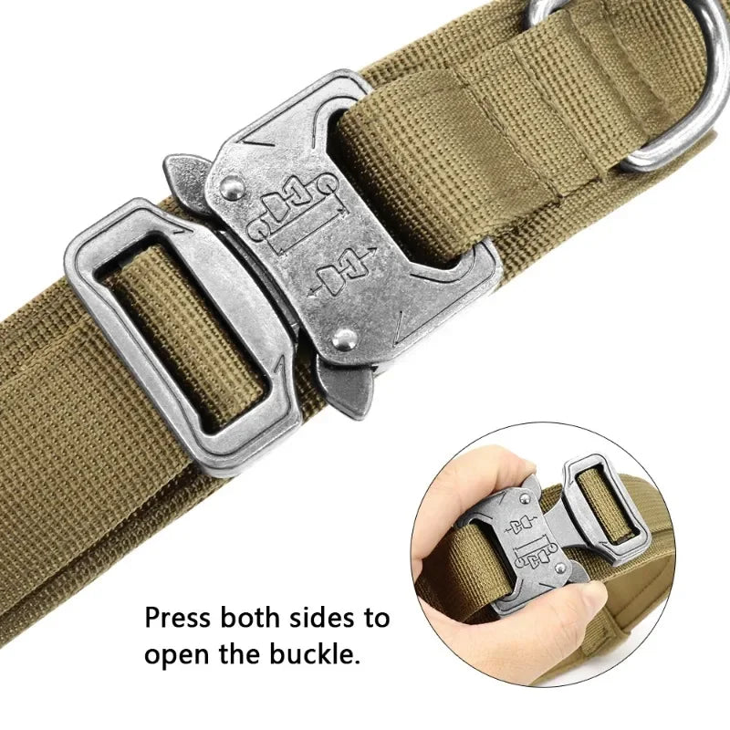 Military Tactical Dog Collar Camouflage Medium Large Dog Collars For Walking Training Duarable Dog Collar for German Shepard