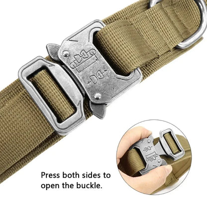 Military Tactical Dog Collar Camouflage Medium Large Dog Collars For Walking Training Duarable Dog Collar for German Shepard