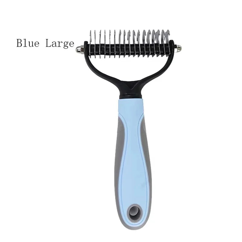 Dematting Comb Deshedding Brush Pet Grooming Tool For Cats Dogs Remove Loose Fur Tangles Pro Hair Care Grooming Accessory