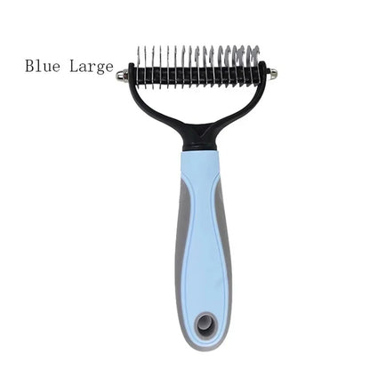 Dematting Comb Deshedding Brush Pet Grooming Tool For Cats Dogs Remove Loose Fur Tangles Pro Hair Care Grooming Accessory