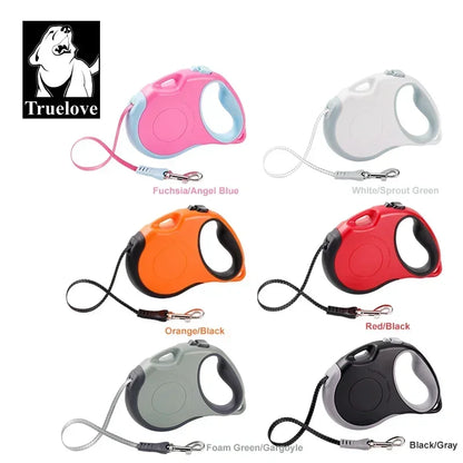 Truelove TLL5001 16FT Retractable Dog Leash – Tangle-Free Strong Nylon Tape with One-Hand Brake, Pause & Lock for Dogs & Cats