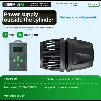 Jecod Jebao DMP-10M/20M/30M/40M WiFi Aquarium Wave Maker Pump – Bluetooth App-Controlled Water Circulation Pump for Marine & Freshwater Aquariums
