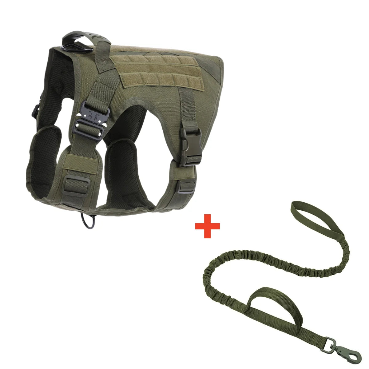 Tactical Dog Harness – Heavy-Duty Adjustable No-Pull Service Vest with Control Handle for Training, Hunting & Walking Large Breed Dogs