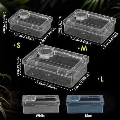 Reptile Lizards Geckos Feeding Bowls Anti Overturning Prevent Tenebrio Molitor and Blaptica Dubia Trough Feeder Anti Escape