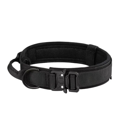 Adjustable Tactical Dog Training Collar & Leash Set – Durable Control Handle for All Breeds