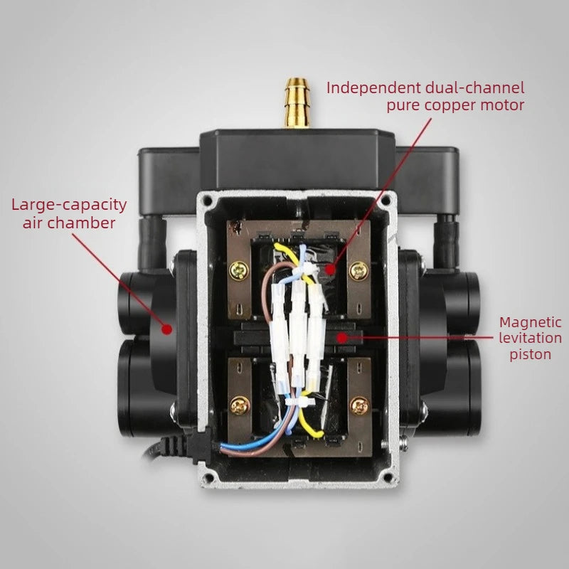 Aquarium Air Pump Oxygenate Electromagnetic Fish Pond Oxygen Pump Silent Fish Tank Oxygenator Pumps Pond Aerator Air Diffuser