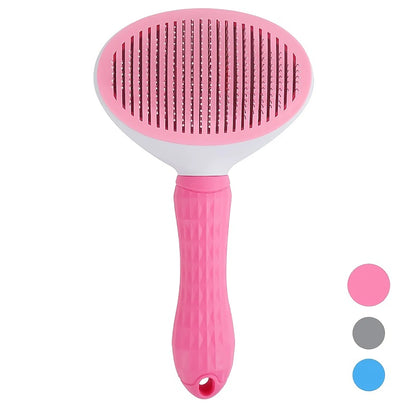 Self-Cleaning Slicker Brush for Dogs & Cats – Pet Hair Removal and Grooming Comb