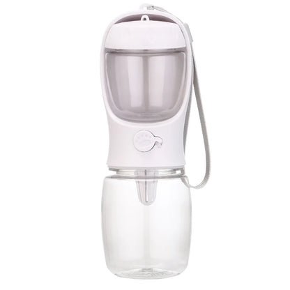 Portable Pet Water Bottle – Food Grade Travel Water Cup with Food Dispenser for Dogs, Cats & Puppies