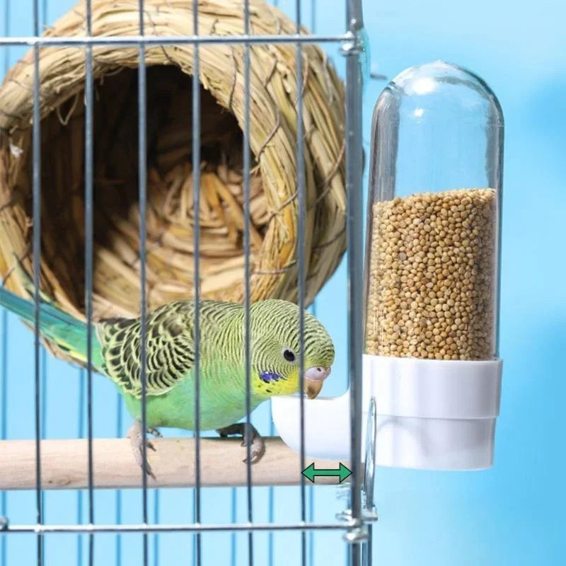 Hanging Bird Feeder & Water Dispenser – Cage Food and Water Station for Parrots & Pet Birds