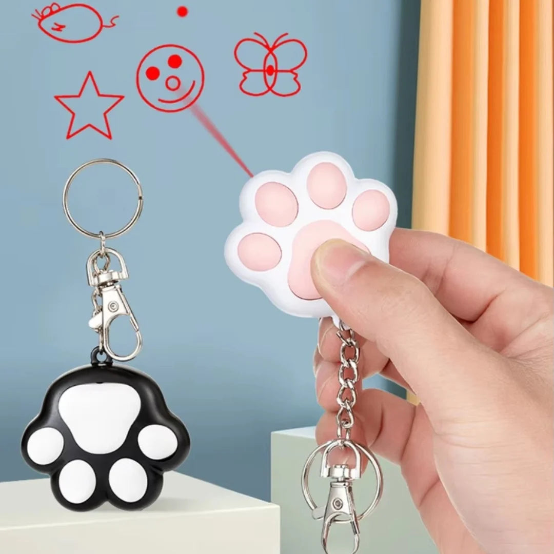 4-In-1 Pet Cats Infrared Teaser Toys Key Chain Lighting Multifunctional Rechargeable Various Patterns Usb Charge Training Toy