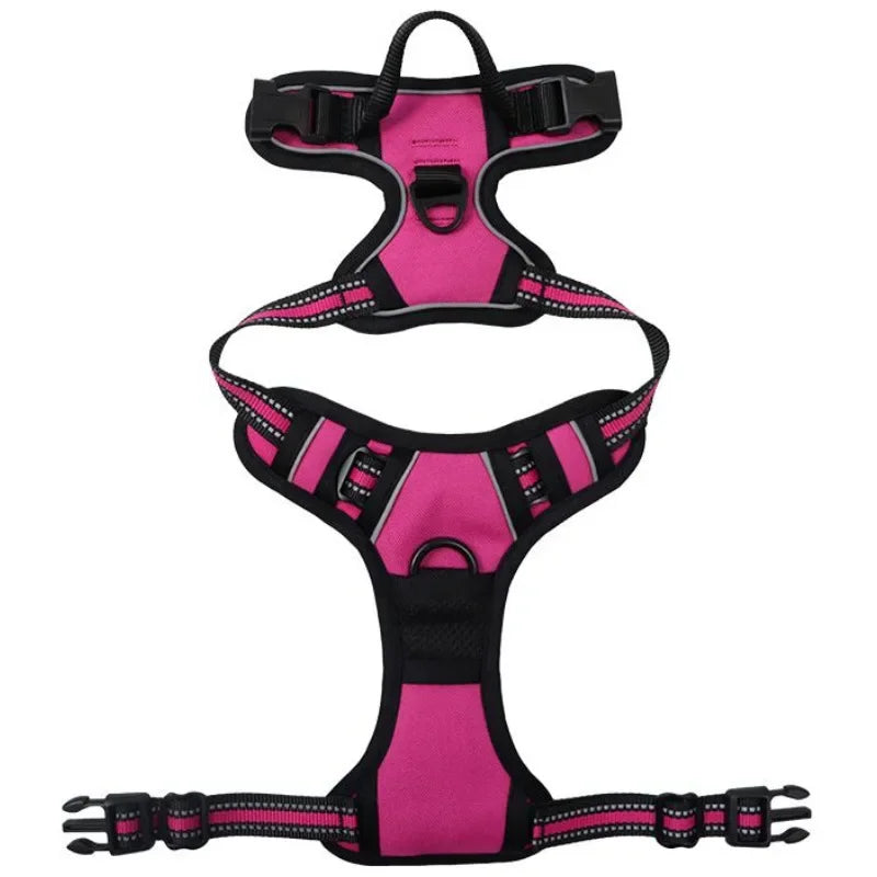 Reflective Adjustable Dog Harness – Breathable Vest Chest Strap for Small, Medium & Large Dogs, Cats & Puppies