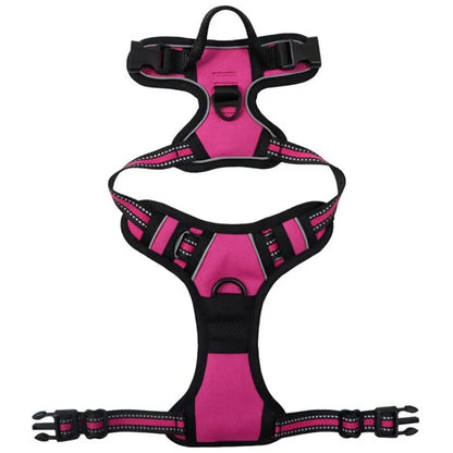 Reflective Adjustable Dog Harness – Breathable Vest Chest Strap for Small, Medium & Large Dogs, Cats & Puppies