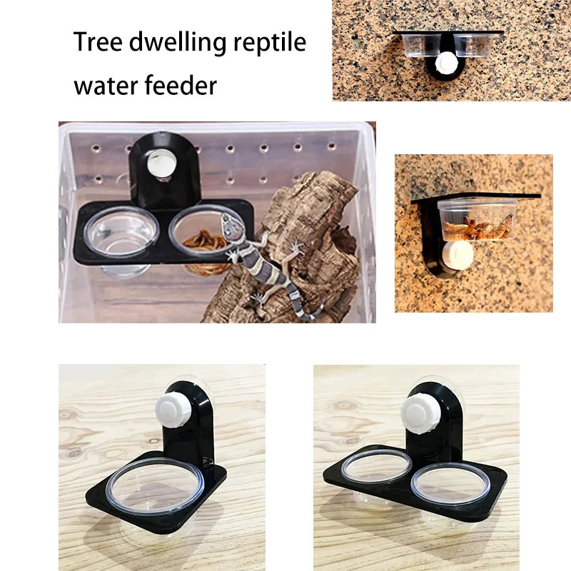 Reptile Feeding Bowl & Terrarium Accessory – Food and Water Dish for Geckos, Snakes, Spiders & Insects