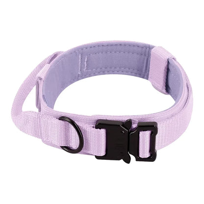Adjustable Tactical Dog Training Collar & Leash Set – Durable Control Handle for All Breeds
