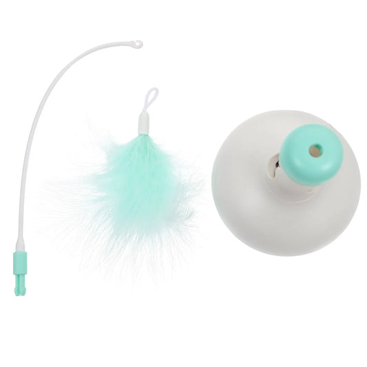 1Pcs Cat Tumbler Interesting Interactive Playtime Spinner Encourages Activity Reduces Depression Stimulating Feather Bell