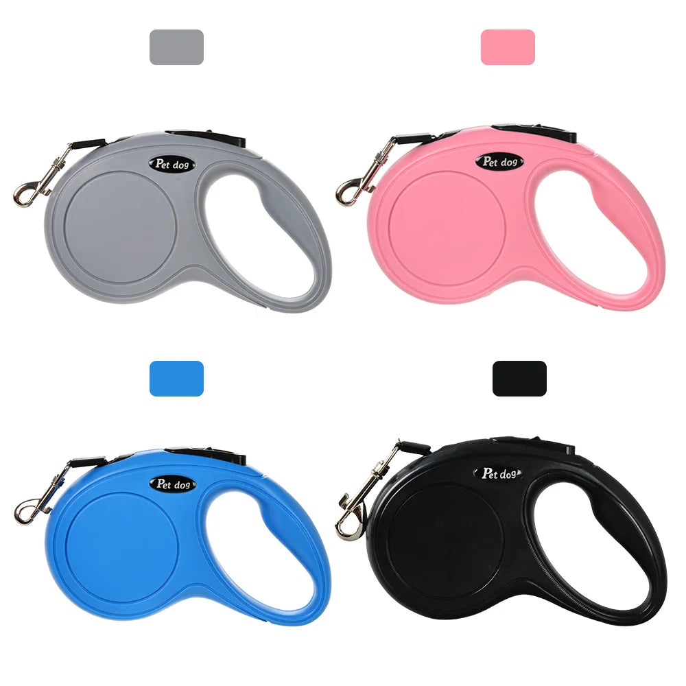 3m/5m Retractable Dog Leash – Strong Nylon Extendable Lead for Small & Medium Dogs, Cats & Puppies