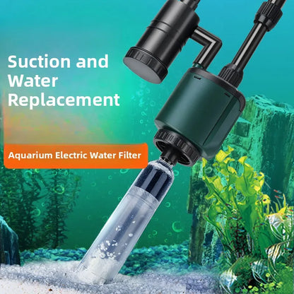 Automatic Aquarium Gravel Cleaner – Fish Tank Water Changer, Sand Washer & Fish Waste Vacuum Pump Cleaning Tool