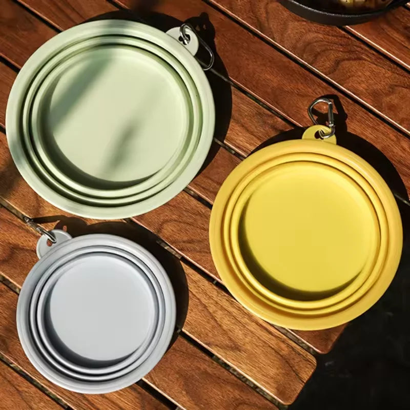Foldable Silicone Pet Bowl – Portable Travel Food & Water Bowl for Dogs, Cats & Outdoor Adventures