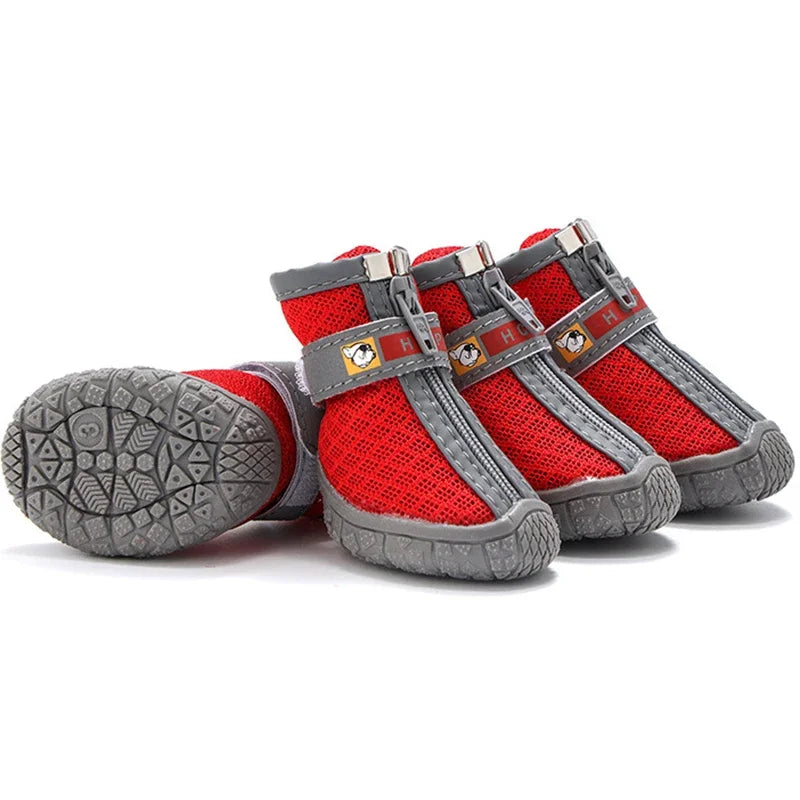 Dog Boots with Non-Slip Soles – Warm Plush Paw Protection Shoes, Breathable Outdoor Booties for Dogs