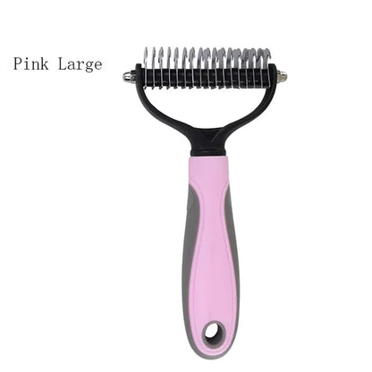 Dematting Comb Deshedding Brush Pet Grooming Tool For Cats Dogs Remove Loose Fur Tangles Pro Hair Care Grooming Accessory