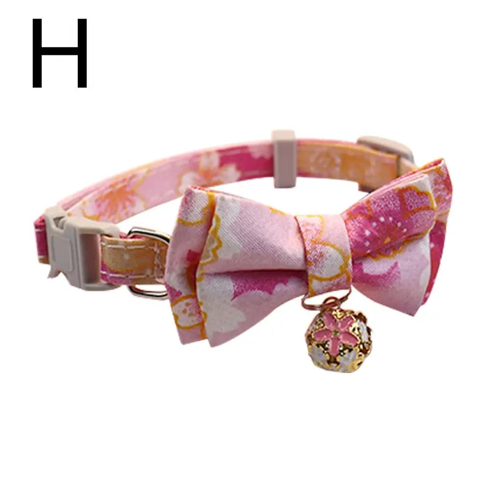Plaid Bow Cat Collar with Bell – Adjustable Safety Collar for Kittens, Cats & Puppies
