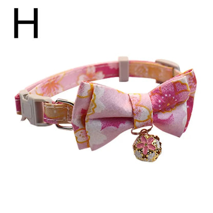 Plaid Bow Cat Collar with Bell – Adjustable Safety Collar for Kittens, Cats & Puppies