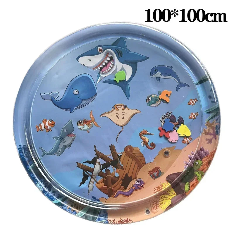 Pet Water Sensory Play Mat – Thickened Interactive Cooling Activity Pad for Cats & Dogs, Summer Indoor Play Toy