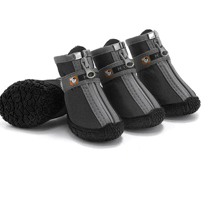 Dog Boots with Non-Slip Soles – Warm Plush Paw Protection Shoes, Breathable Outdoor Booties for Dogs