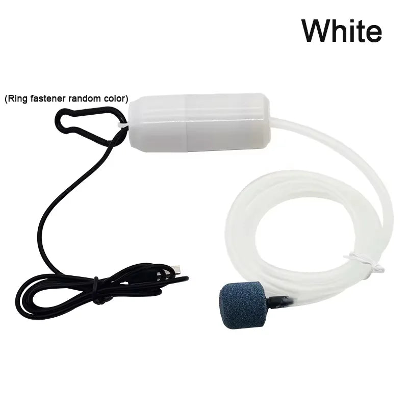USB Aquarium Air Pump – Portable Mini Oxygen Aerator & Air Compressor for Fish Tanks (5V)