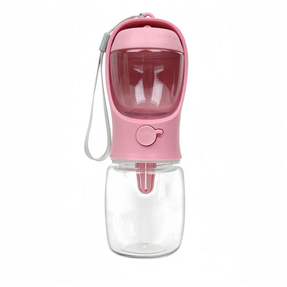 Portable Pet Water Bottle – Food Grade Travel Water Cup with Food Dispenser for Dogs, Cats & Puppies