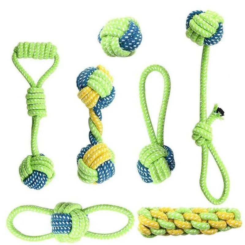 Interactive Cotton Rope Dog Toy – Chew Ball & Teeth Cleaning Toy for Puppies, Small & Large Dogs