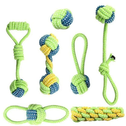 Interactive Cotton Rope Dog Toy – Chew Ball & Teeth Cleaning Toy for Puppies, Small & Large Dogs