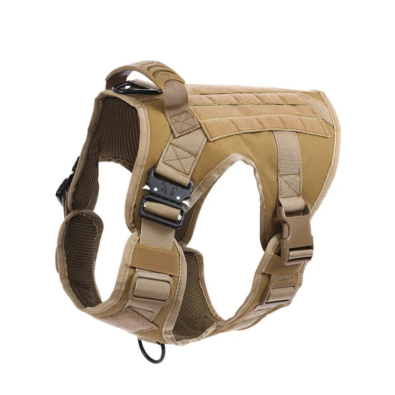Tactical Dog Harness – Heavy-Duty Adjustable No-Pull Service Vest with Control Handle for Training, Hunting & Walking Large Breed Dogs