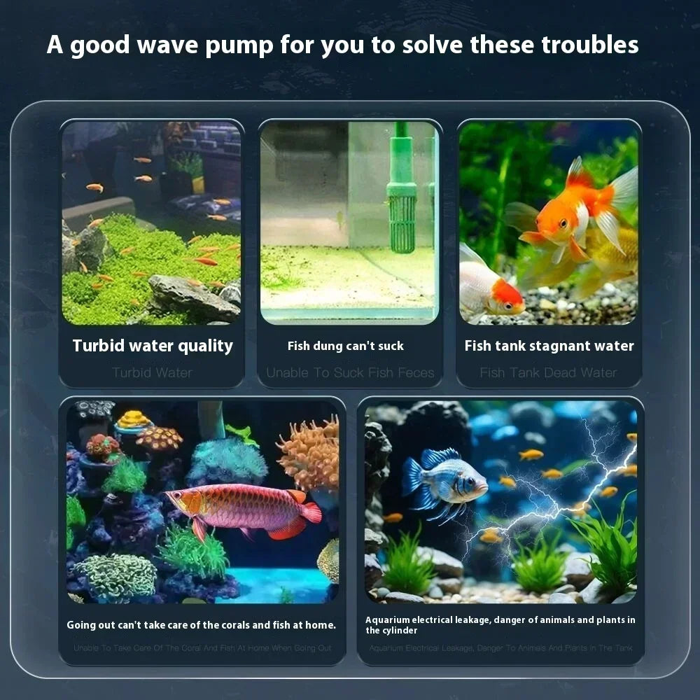 Jecod Jebao DMP-10M/20M/30M/40M WiFi Aquarium Wave Maker Pump – Bluetooth App-Controlled Water Circulation Pump for Marine & Freshwater Aquariums