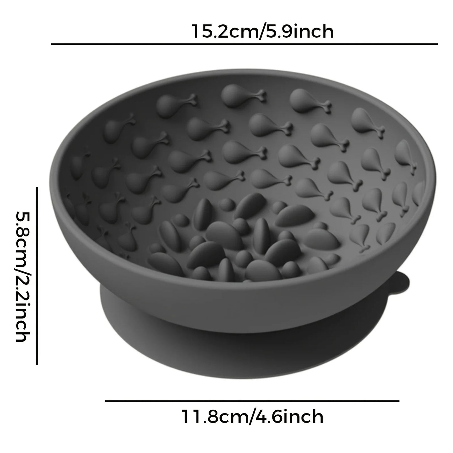 Soft Silicone Slow Feeder Pet Bowl – Non-Slip Anti-Choking Food Bowl with Neck Protection for Dogs, Puppies & Cats