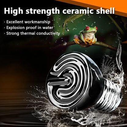Ceramic Heat Emitter Bulb – 25W/50W/75W Pet Heating Lamp for Reptiles, Chicks & Brooders