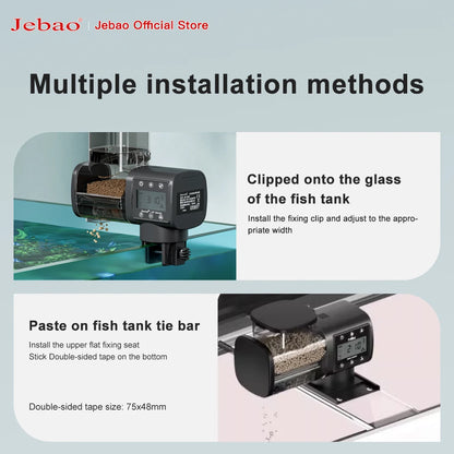 Jebao Jecod Intelligent Automatic Fish Feeder – Digital Timer Aquarium Food Dispenser for Fish Tanks
