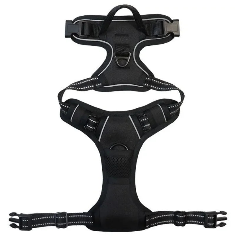 Reflective Adjustable Dog Harness – Breathable Vest Chest Strap for Small, Medium & Large Dogs, Cats & Puppies