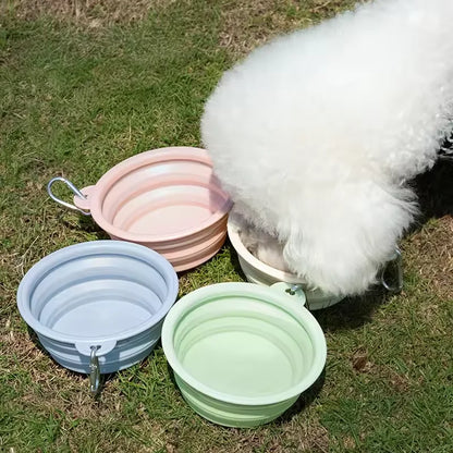 Foldable Silicone Pet Bowl – Portable Travel Food & Water Bowl for Dogs, Cats & Outdoor Adventures