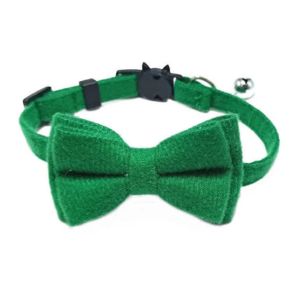 Plaid Breakaway Cat Collar with Bow Tie & Bell – Adjustable Safety Collar for Cats and Kittens