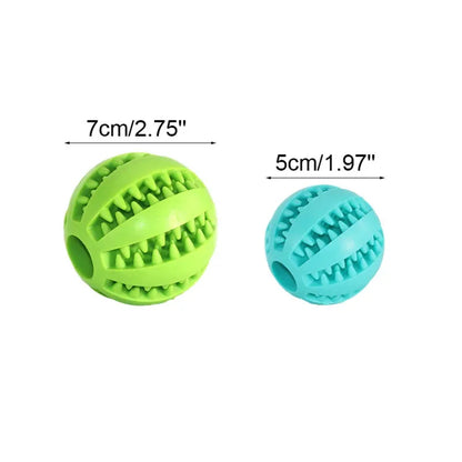 Interactive Dog Treat Ball – Rubber Chew Toy, Tooth Cleaning Ball & Food Dispenser for Dogs and Pets