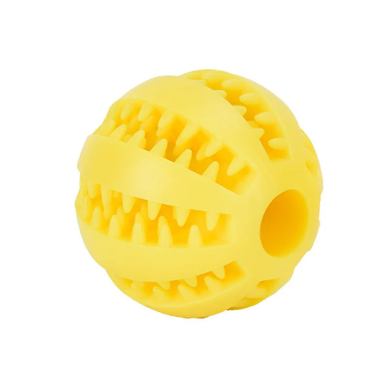 Interactive Dog Treat Ball – Rubber Chew Toy, Tooth Cleaning Ball & Food Dispenser for Dogs and Pets