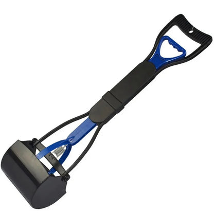 Dog Pooper Scooper – Long Handle Foldable Pet Waste Pickup Tool with Jaw Scoop for Outdoor Cleanup