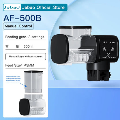 Jebao Jecod Intelligent Automatic Fish Feeder – Digital Timer Aquarium Food Dispenser for Fish Tanks