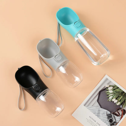 550ml Portable Dog Water Bottle – Outdoor Travel Drinking Bowl for Small, Medium Dogs, Puppies & Cats