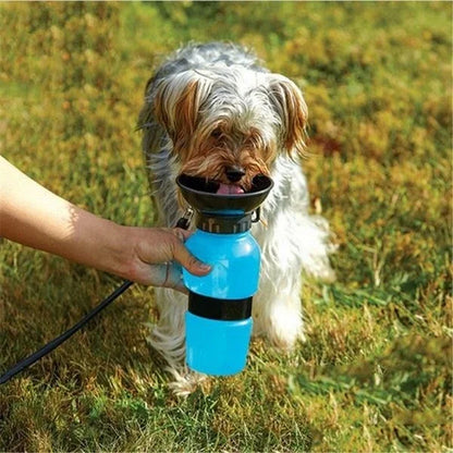 500ml Portable Dog Water Bottle – Outdoor Travel Pet Drinking Cup & Feeder Bowl for Dogs & Cats