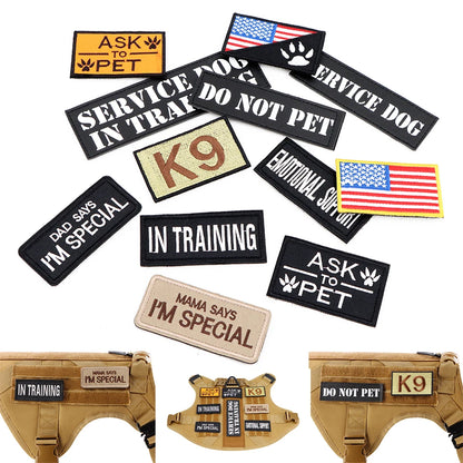 Personalized Tactical Dog Patch – Custom Name ID Label for Dog Harness, Vest & Collar